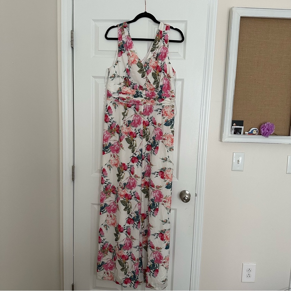 ANTONIO MELANI Pink and Cream Jumpsuit